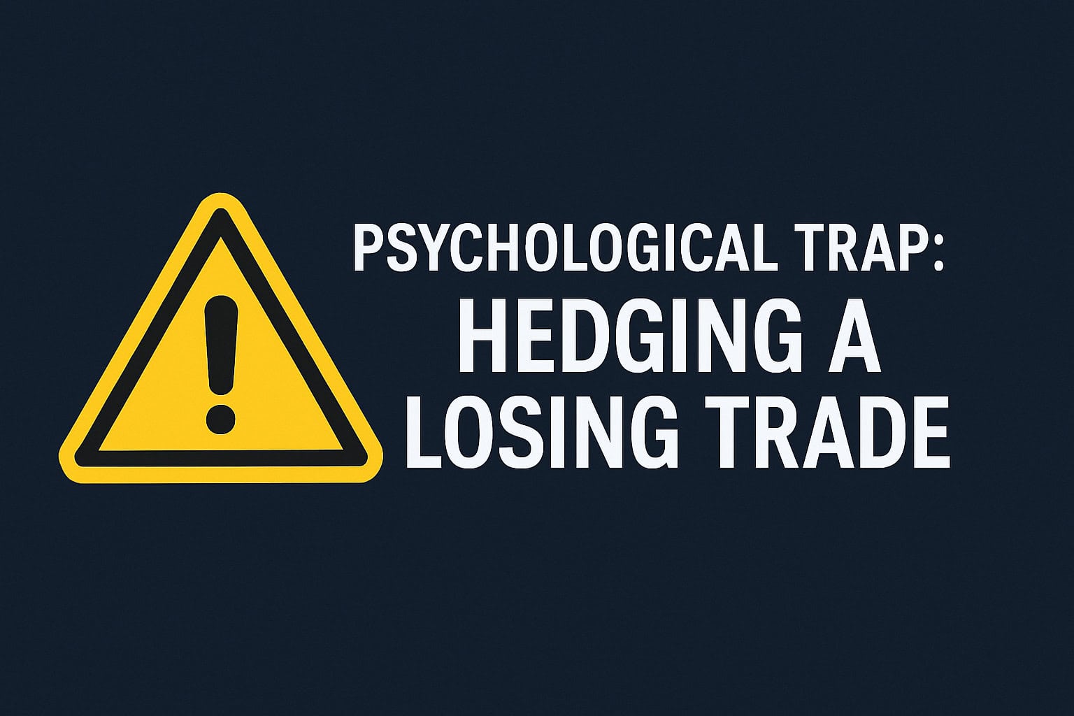 Psychological trap hedging a losing trade.